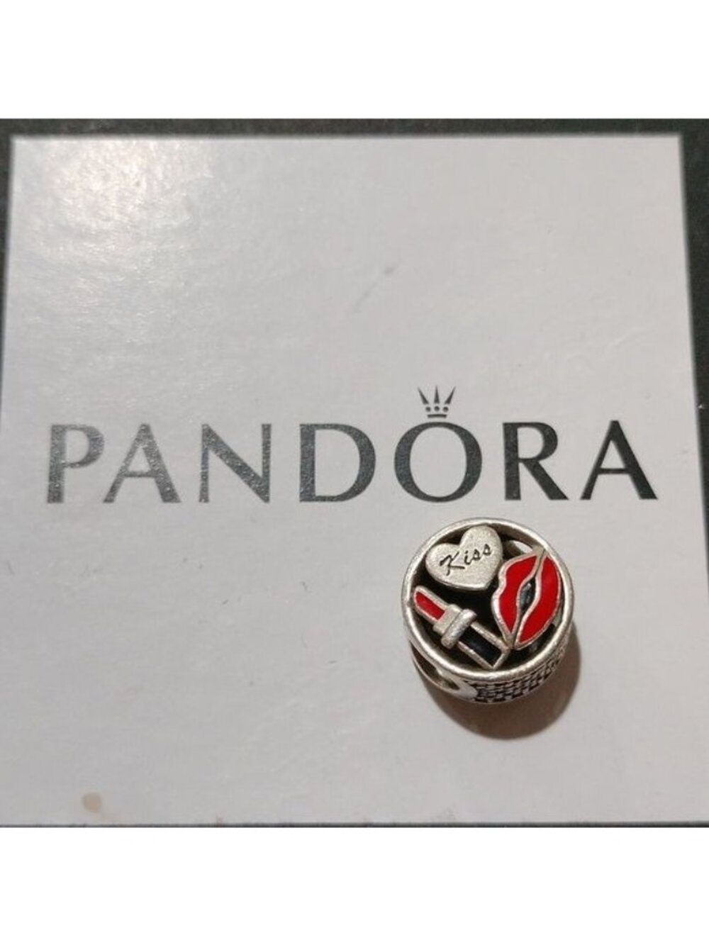 Pandora Glamour Kiss Sterling Silver Charm 796324ENMX